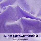 Bed Sheet Set Super Soft Microfiber 1800 Thread Count Luxury Egyptian Sheets 16-Inch Deep Pocket Wrinkle -4 Piece(Queen Dark Grey)