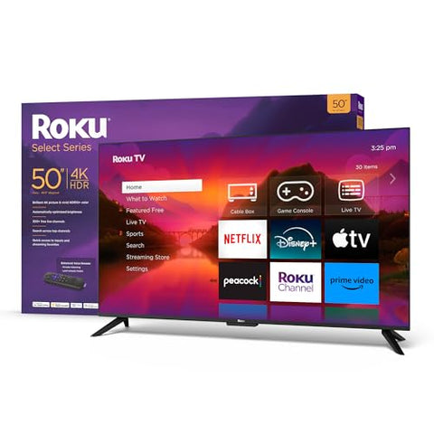 Roku Smart TV-4K HDR RokuTV Enhanced Voice Remote, Brilliant 4K Picture, Automatic Brightness, & Seamless Streaming – Live Local News, Sports, Family Entertainment