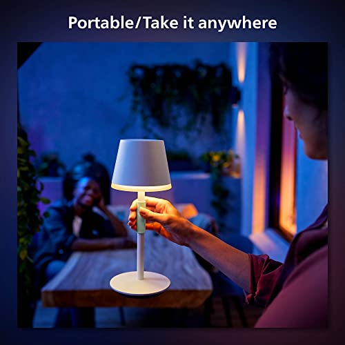 Philips Hue Go Smart Portable Table Lamp, White - White and Color Ambiance