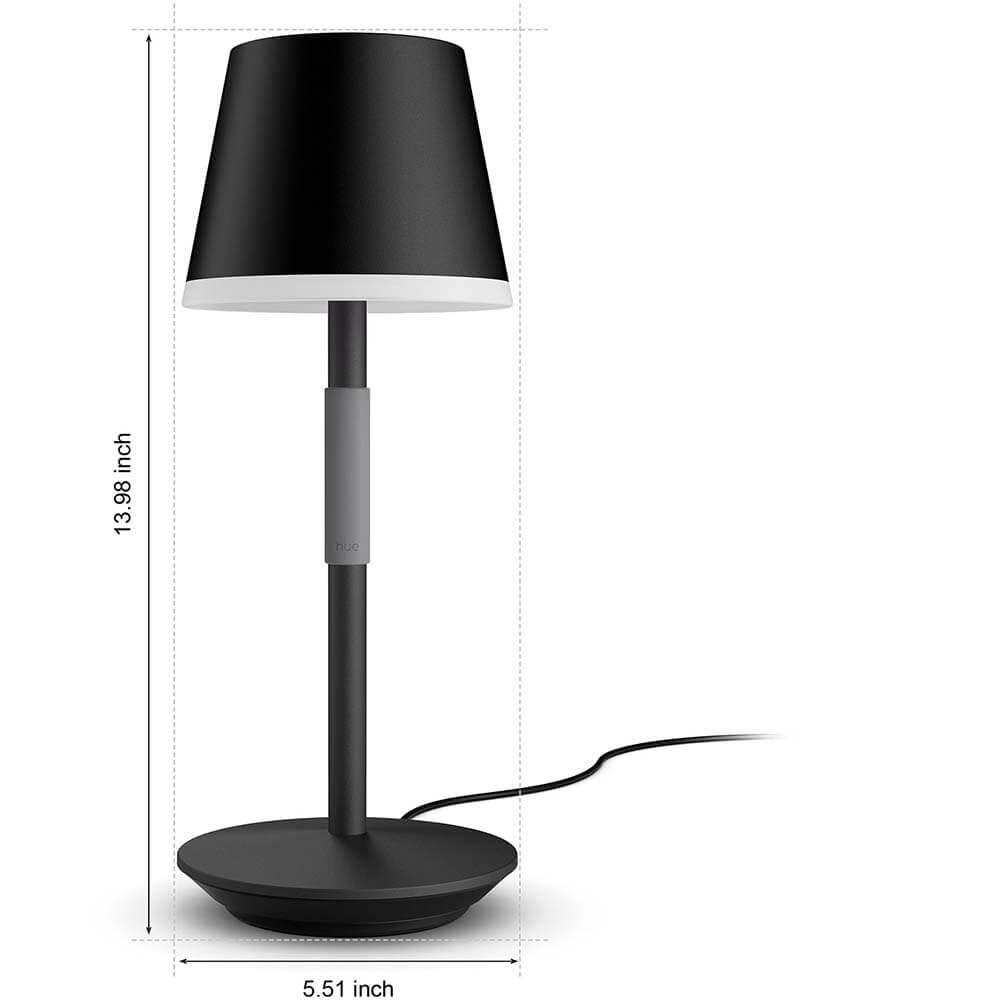 Philips Hue Go Smart Portable Table Lamp, White - White and Color Ambiance