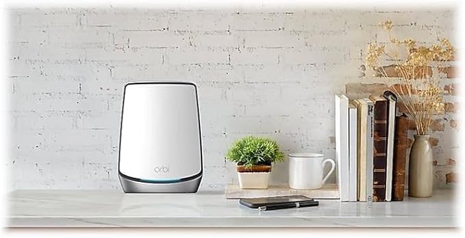 NETGEAR Orbi Whole Home Tri-Band WiFi 6 Mesh Network System (RBK853) – Router with 2 Satellite Extenders, Security Features, Coverage Up to 7,500 Square Feet, 100 Devices, AX6000 (Up to 6Gbps)