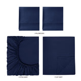 Super Soft High Quality Brushed Microfiber Bed Sheet Set, 3 Piece