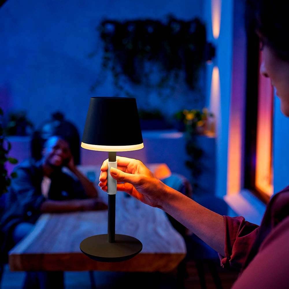 Philips Hue Go Smart Portable Table Lamp, White - White and Color Ambiance