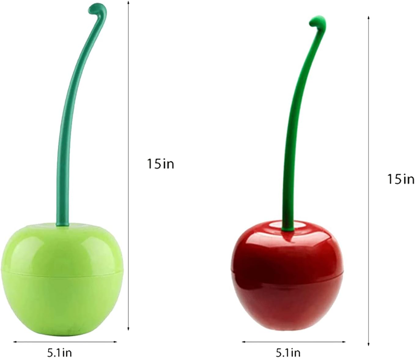 Bathroom Cherry Toilet Brush and Holder Bathroom Funky Cute Toilet Brush