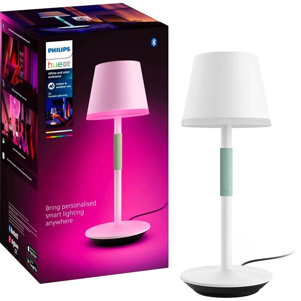 Philips Hue Go Smart Portable Table Lamp, White - White and Color Ambiance