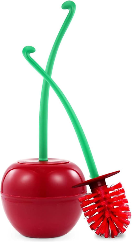 Bathroom Cherry Toilet Brush and Holder Bathroom Funky Cute Toilet Brush