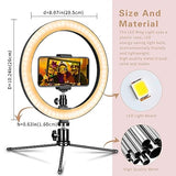 Makeup LED Ring Light 10" with Tripod Stand & Phone Holder