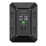 Power Strip Multi Plug Adapter Spaced for Home Travel Office Wall Charger-Surge Protector