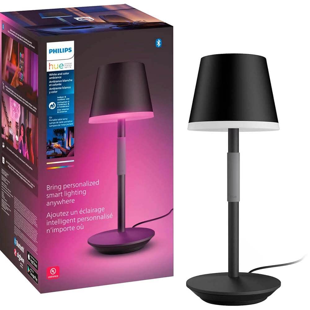 Philips Hue Go Smart Portable Table Lamp, White - White and Color Ambiance