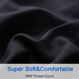Bed Sheet Set Super Soft Microfiber 1800 Thread Count Luxury Egyptian Sheets 16-Inch Deep Pocket Wrinkle -4 Piece(Queen Dark Grey)