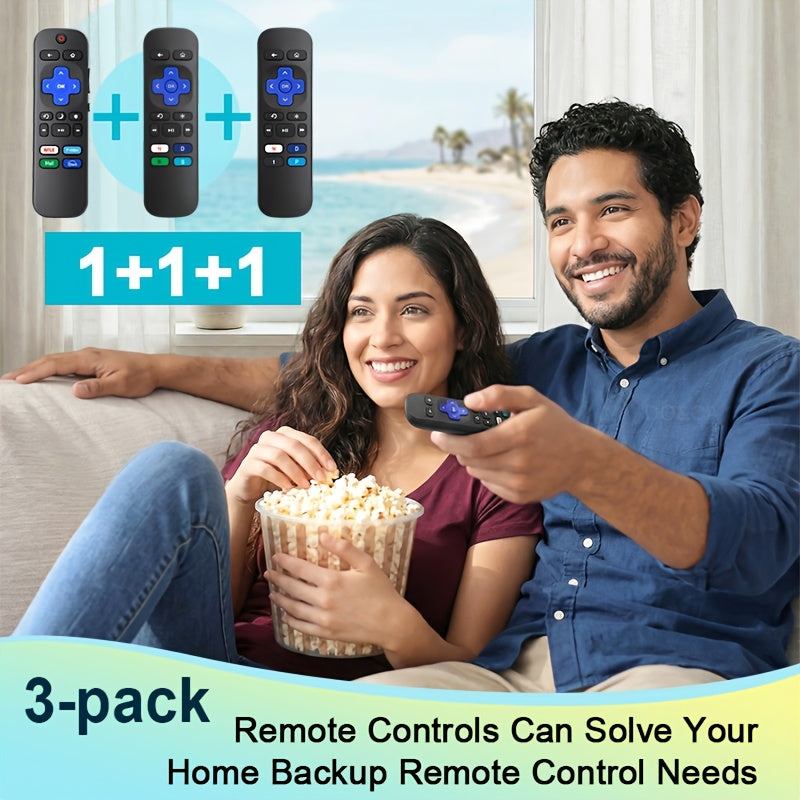 (3 Pack) Replacement Remote for Roku-TV-Remote and for Roku-box, Compatible All for Onn-for Hisense-for TCL-for Westinghouse-for Sharp-for Philips-for Element Roku TV Remotes