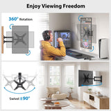 Full Motion TV Monitor Wall Mount Bracket Swivel Tilt