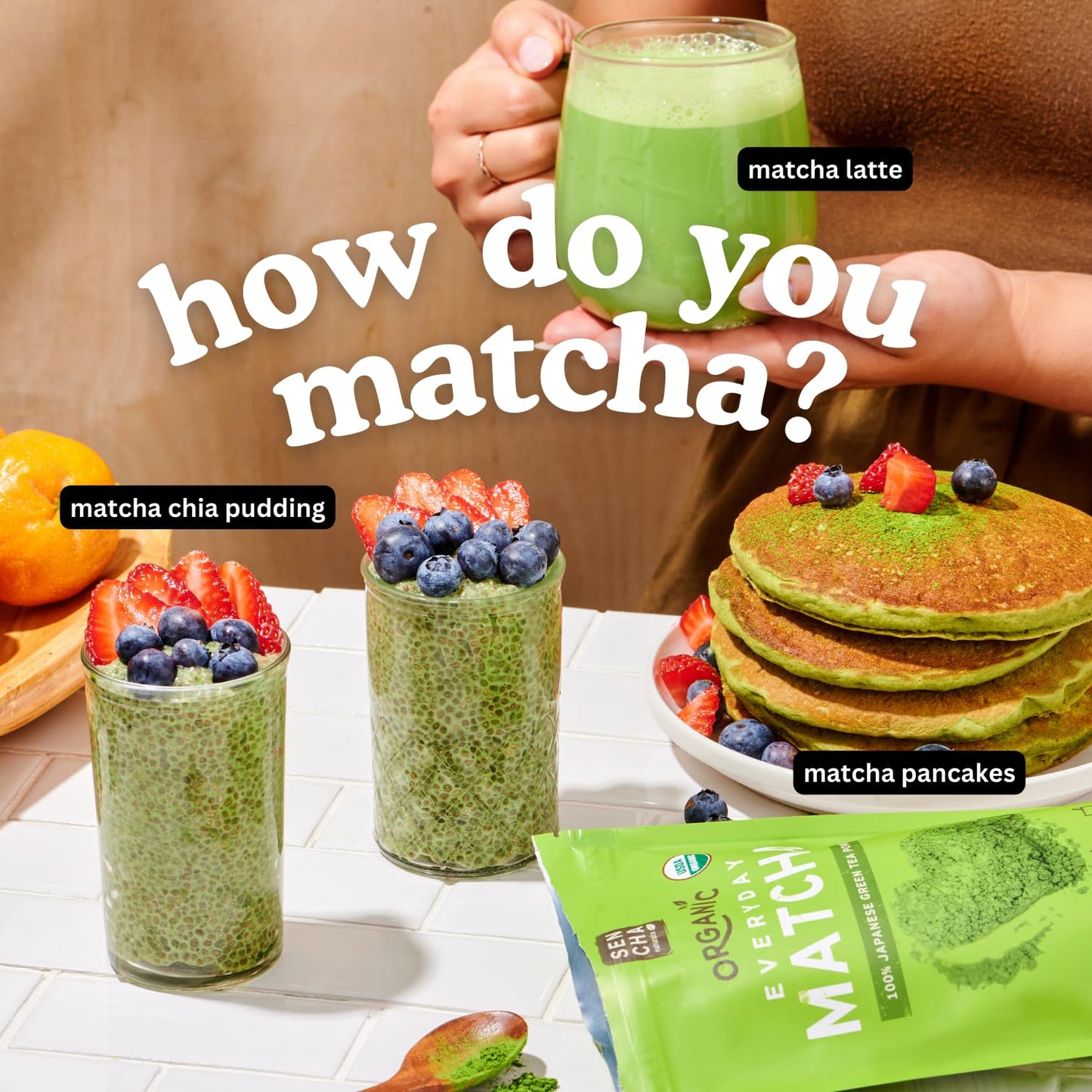 SEN CHA Naturals Organic Everyday Matcha Powder, Authentic Japanese Green Tea