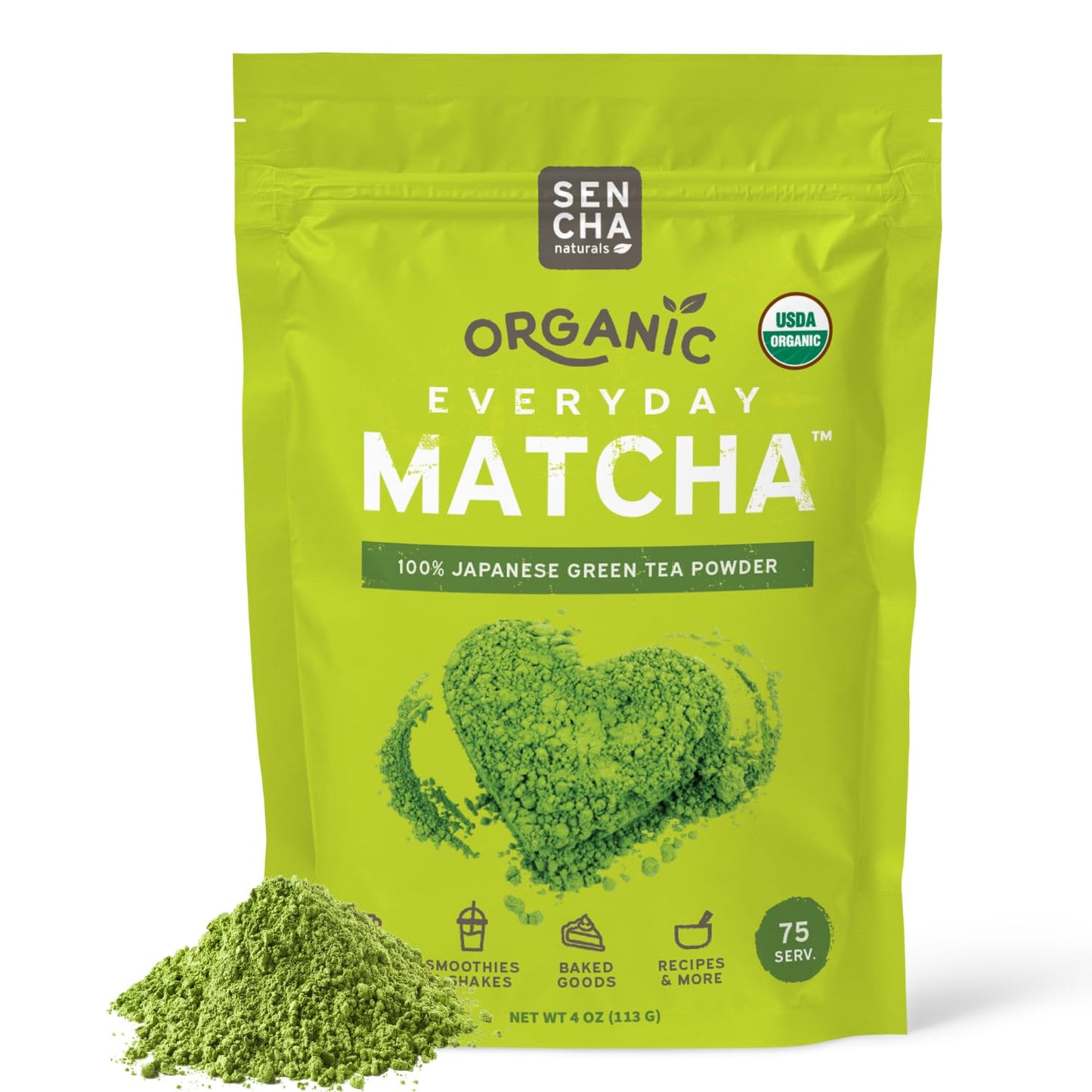 SEN CHA Naturals Organic Everyday Matcha Powder, Authentic Japanese Green Tea