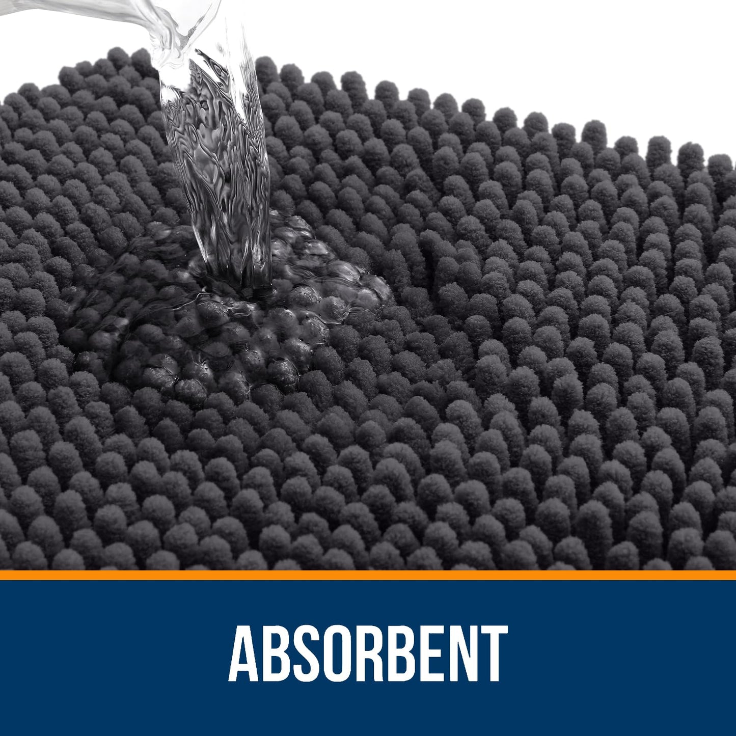 Bathroom Rugs 30x20, Extra Soft Absorbent Chenille Bath Rugs