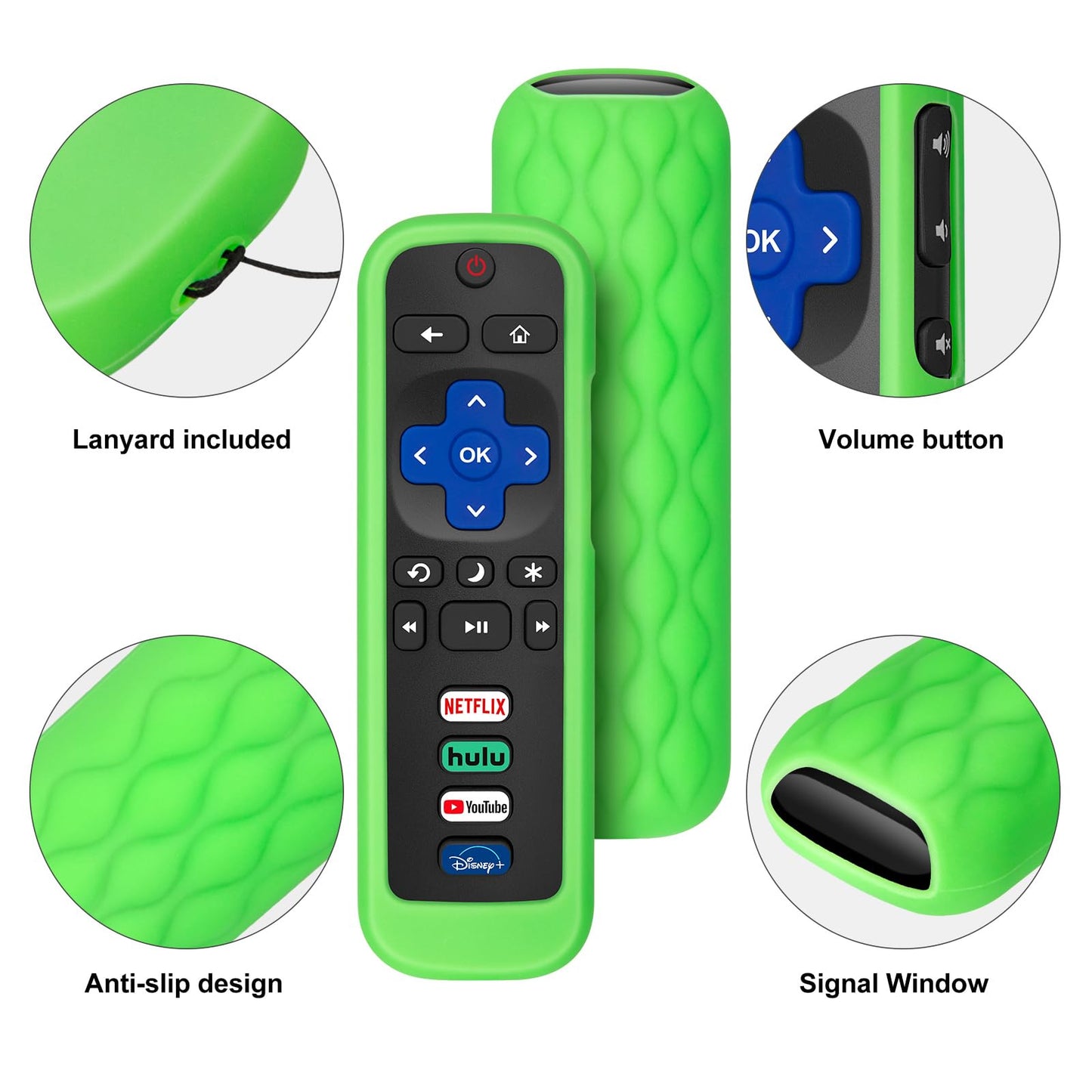 Replacement-Remote-Control for Roku-TV (Pack of 2)