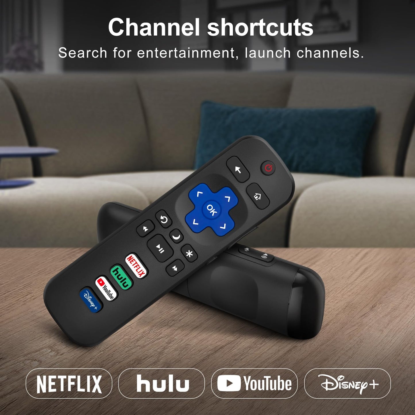 Replacement-Remote-Control for Roku-TV (Pack of 2)