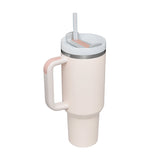 40 Oz Tumbler With Handle Straw Insulated, Stainless Steel Spill Proof Vacuum Coffee Cup Tumbler