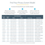 Monitor Privacy Screen for 24 inch PC Display - Computer Screen Security Filter - Blue Light Reducing Screen Protector Film - 16:9 Widescreen - Matte/Glossy - +/-30 Degree, TAA