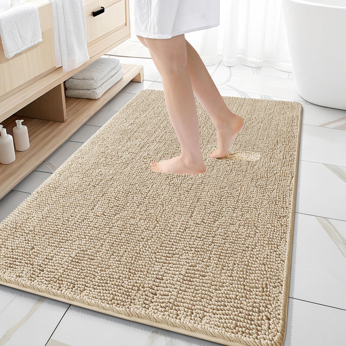 Bathroom Rugs 30x20, Extra Soft Absorbent Chenille Bath Rugs