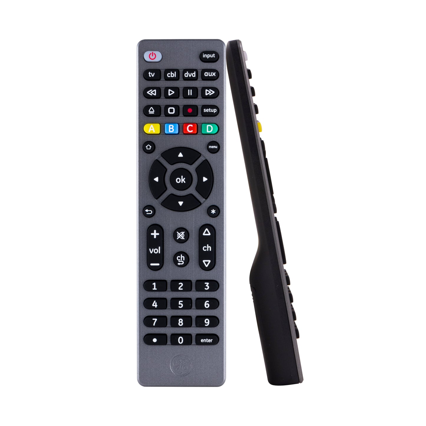 GE 4-Device Universal TV Remote Control in Brushed Graphite, 33711