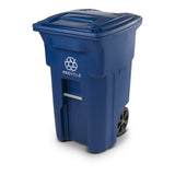 Toter's 64 gallon black garbage can with wheels and lid