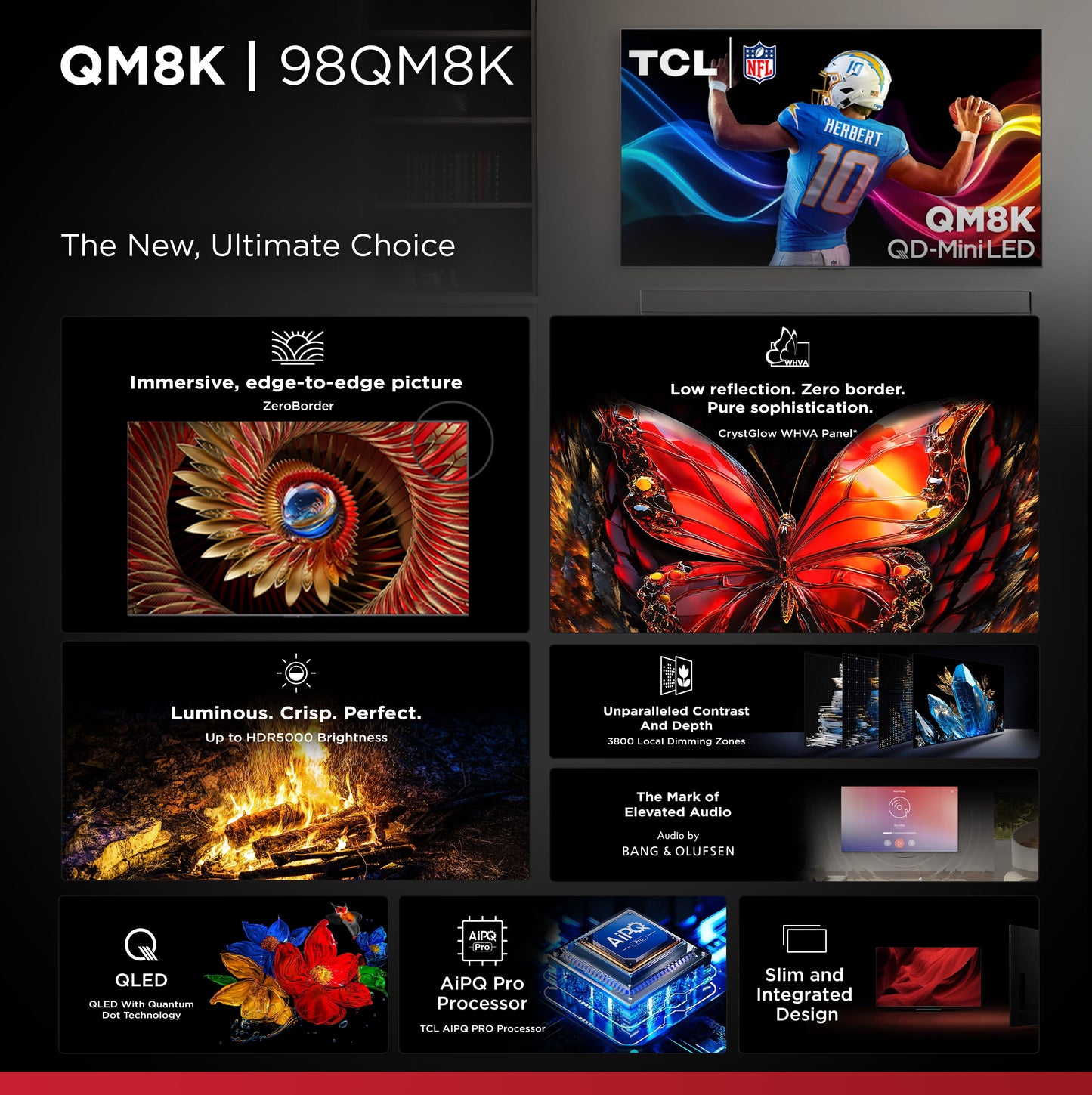 TCL 98" QM8K Series QD-Mini LED QLED 4K UHD Smart TV