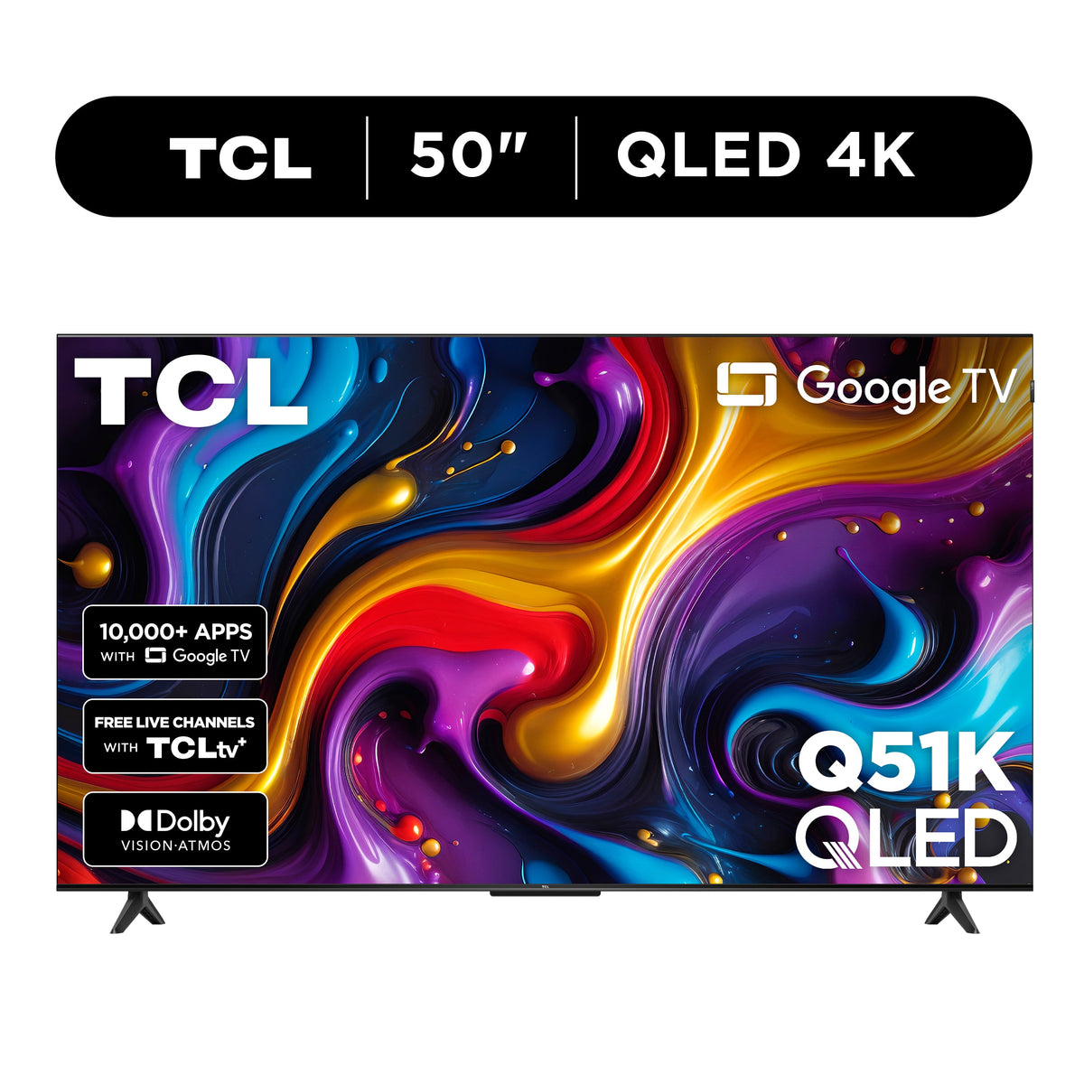 TCL 50" Q Series QLED 4K UHD HDR Smart Google TV (NEW 2025) - 50Q51K