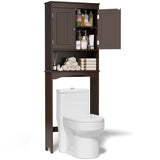 Lofka Over the Toilet Storage Cabinet with Adjustable Shelf and Double Doors, White