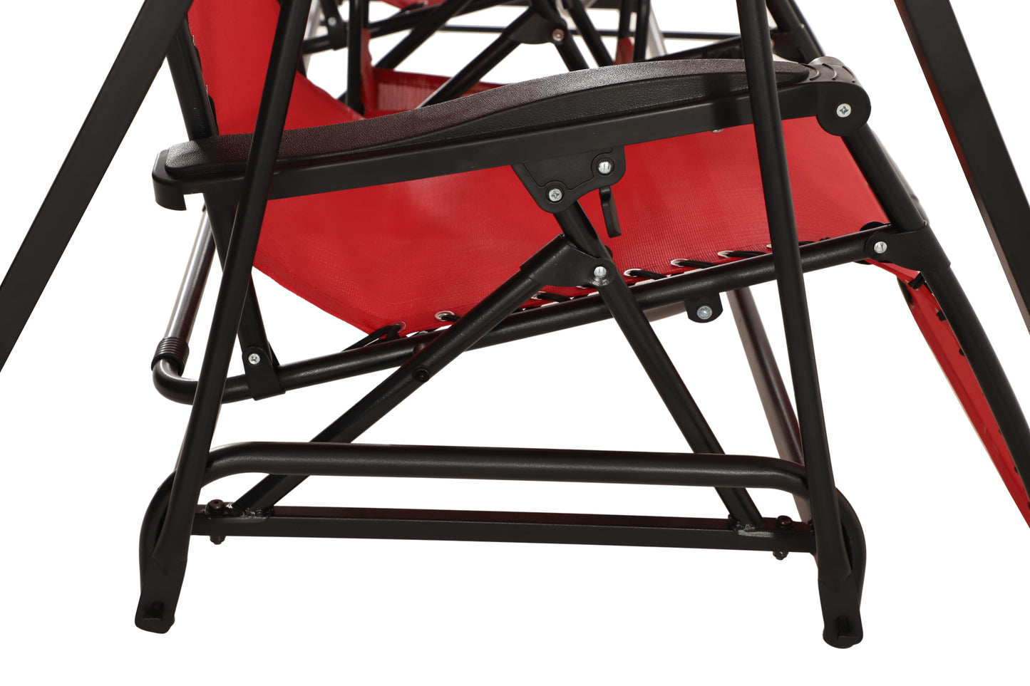 2-Seat Reclining Oversized Zero-Gravity Swing with Canopy and Center Storage Console