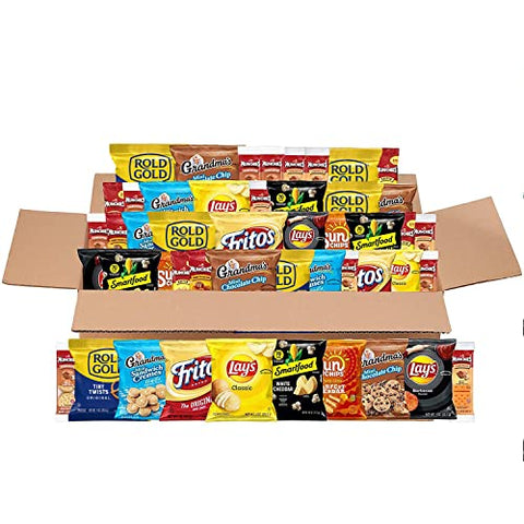 Frito-Lay Sweet & Salty Snacks Variety Box, Mix of Cookies, Crackers, Chips & Nuts, 50 Sweet & Salty Care Package ,50 Count (Pack of 1)