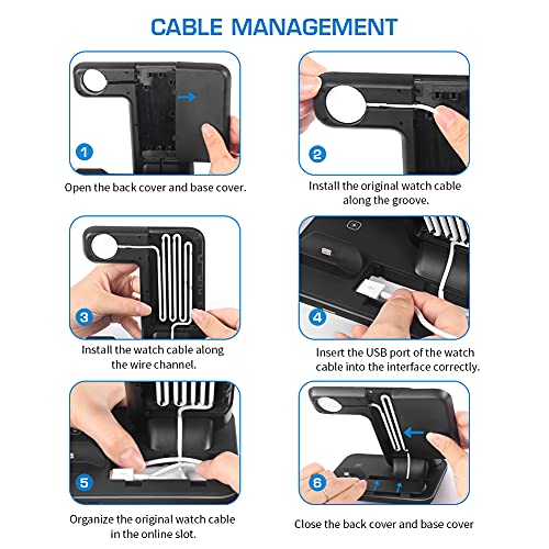 Wireless Charger 3 in 1, 15W Fast Charging Station