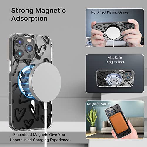 Magnetic Slim Case for iPhone 14 Pro Max Case 6.7", Compatible with MagSafe, Military Grade Drop Shockproof