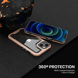 Iphone Case with Tempered Glass Compatible with Apple iPhone 13 Pro (6.1) - Rose Gold