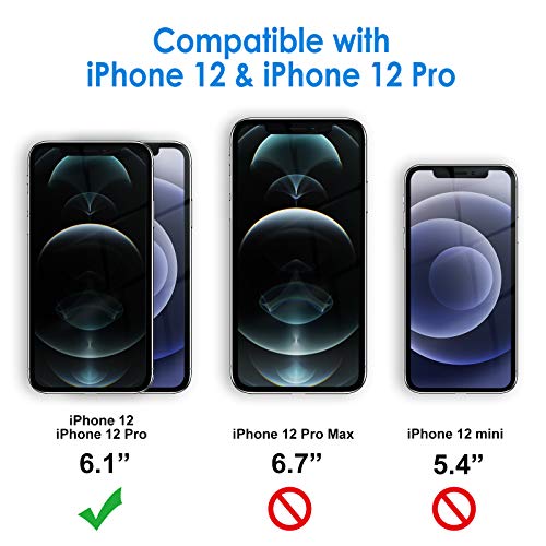 iPhone 12/12 Pro 6.1-Inch, Shockproof Phone Bumper Cover, Anti-Scratch Clear Back (HD Clear)
