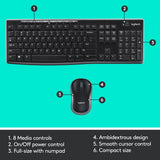 Logitech MK270 Wireless Keyboard And Mouse Combo For Windows, 2.4 GHz...