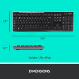 Logitech MK270 Wireless Keyboard And Mouse Combo For Windows, 2.4 GHz...