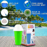 Silicone Slushie Maker Cup - Reusable - Frozen Magic, Cool Gadgets - DIY Ecofriendly Slushy Cup for Refreshing Cool Stuff, 10.1oz - Blue