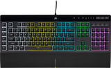 CORSAIR - K55 RGB Pro Full-size Wired Dome Membrane Gaming Keyboard with...
