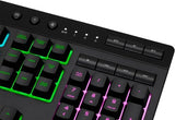 CORSAIR - K55 RGB Pro Full-size Wired Dome Membrane Gaming Keyboard with...