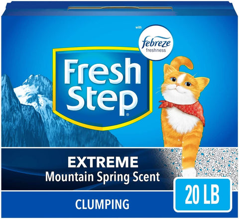 Fresh Step Extreme Scented Litter with the Power of Febreze, Clumping Cat...