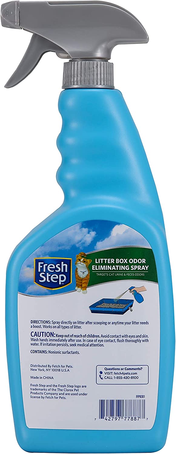 Fresh Step Cat Litter Box Odor Eliminating Spray and Powder- Deodorizer...