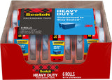 Scotch Heavy Duty Packaging Tape, 1.88" x 22.2 yd, Designed for Packing,...