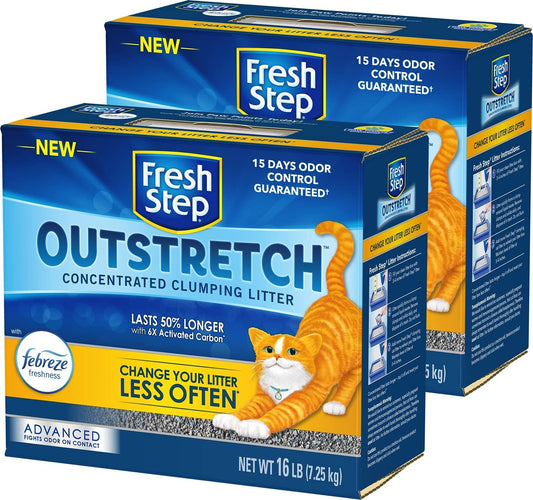 Fresh Step Outstretch Advanced Concentrated Clumping Litter with 32 lb