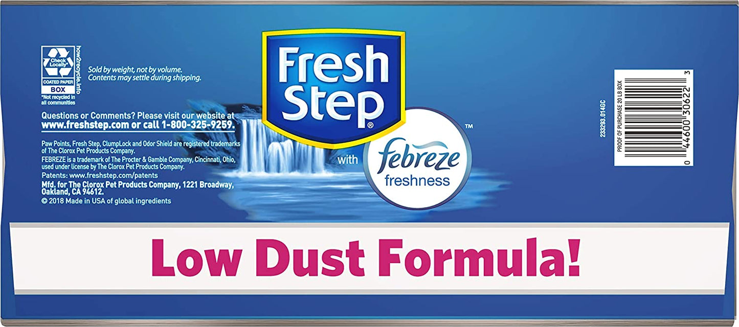 Fresh Step Extreme Scented Litter with the Power of Febreze, Clumping Cat...