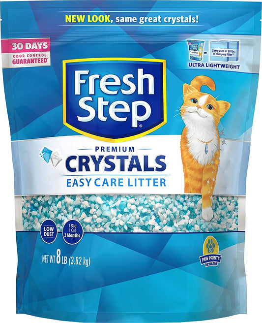 Fresh Step Crystals, Premium Cat Litter, Scented, 16 Pounds (2 Pack of 8 lb...