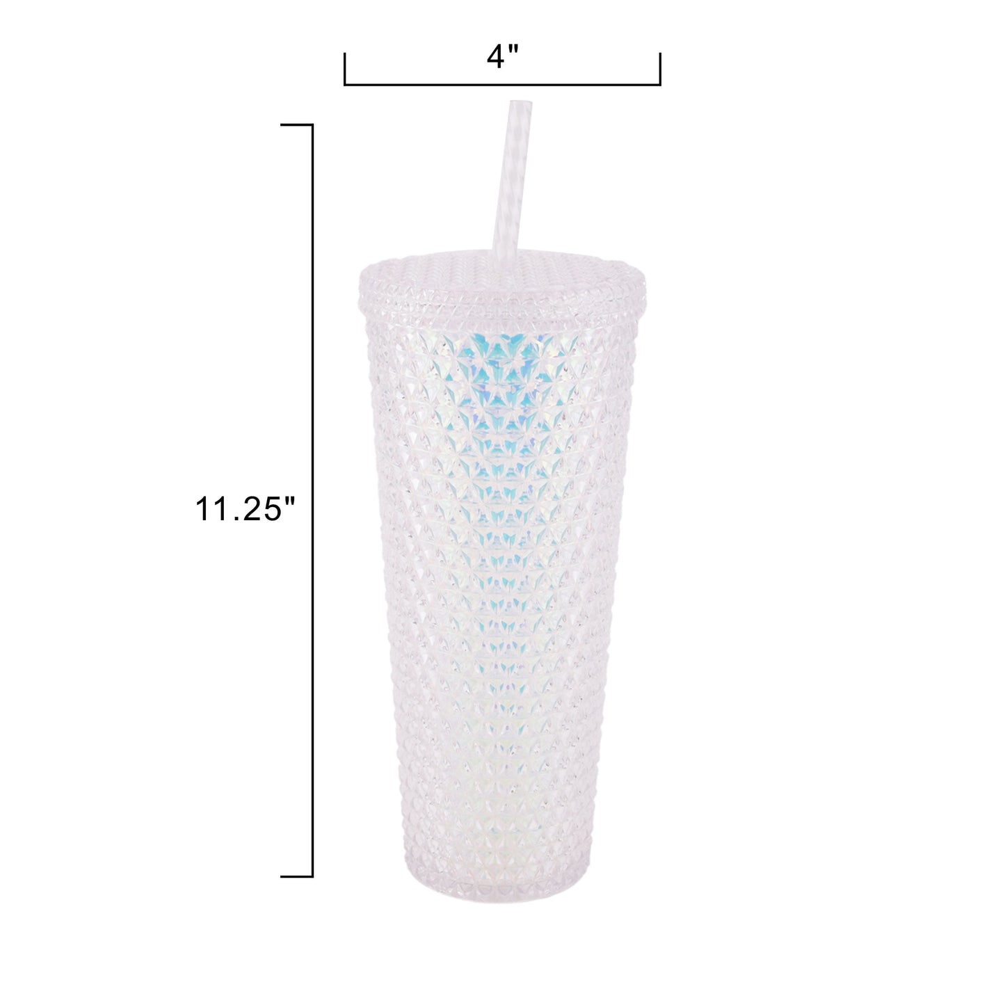 Holiday Time 26 Ounce Plastic Iridescent Double Wall Tumbler