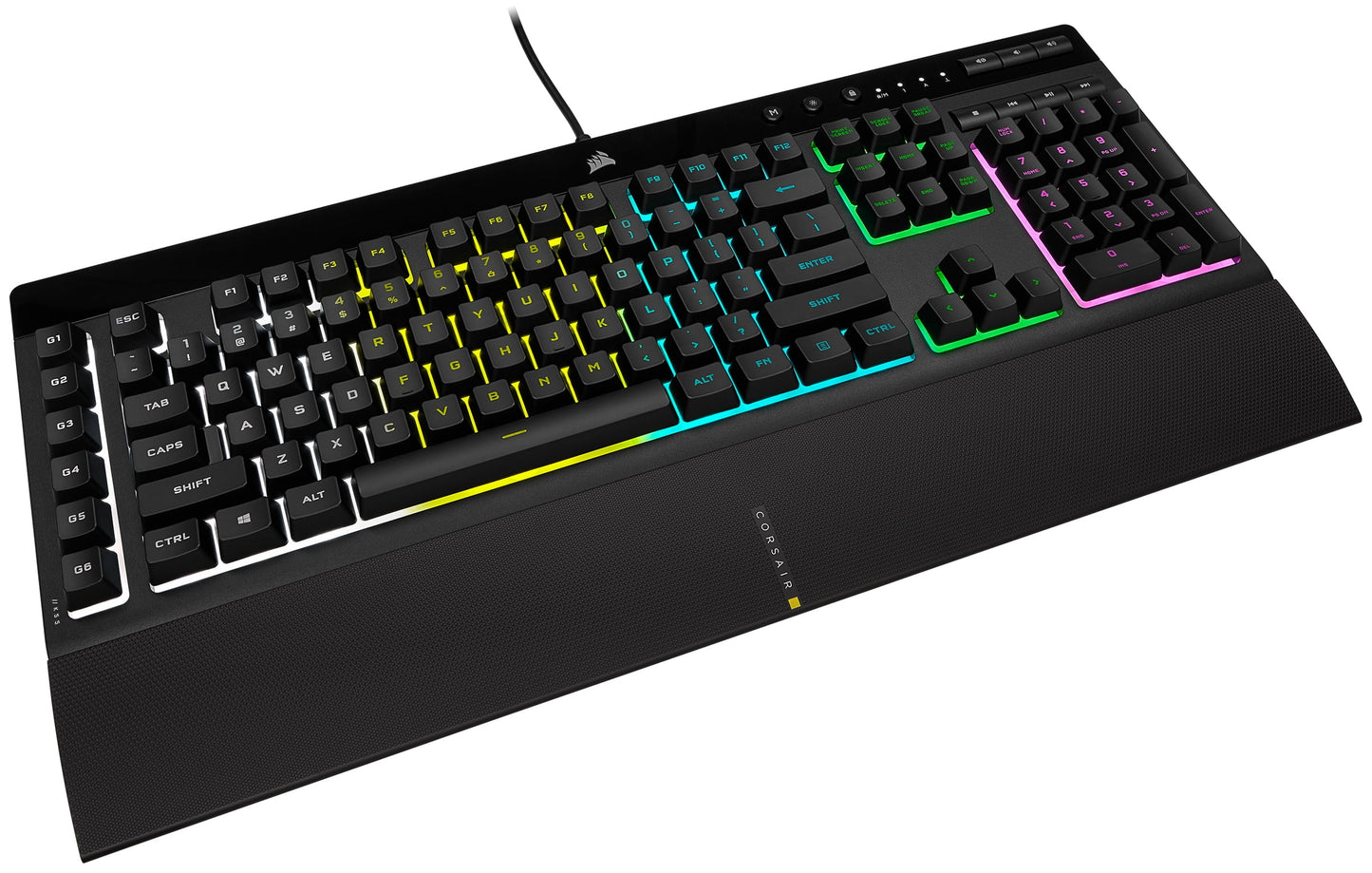 Corsair K55 RGB Pro Gaming Keyboard - Dynamic RGB Backlighting, Six Macro Keys with Elgato Stream Deck Software Integration