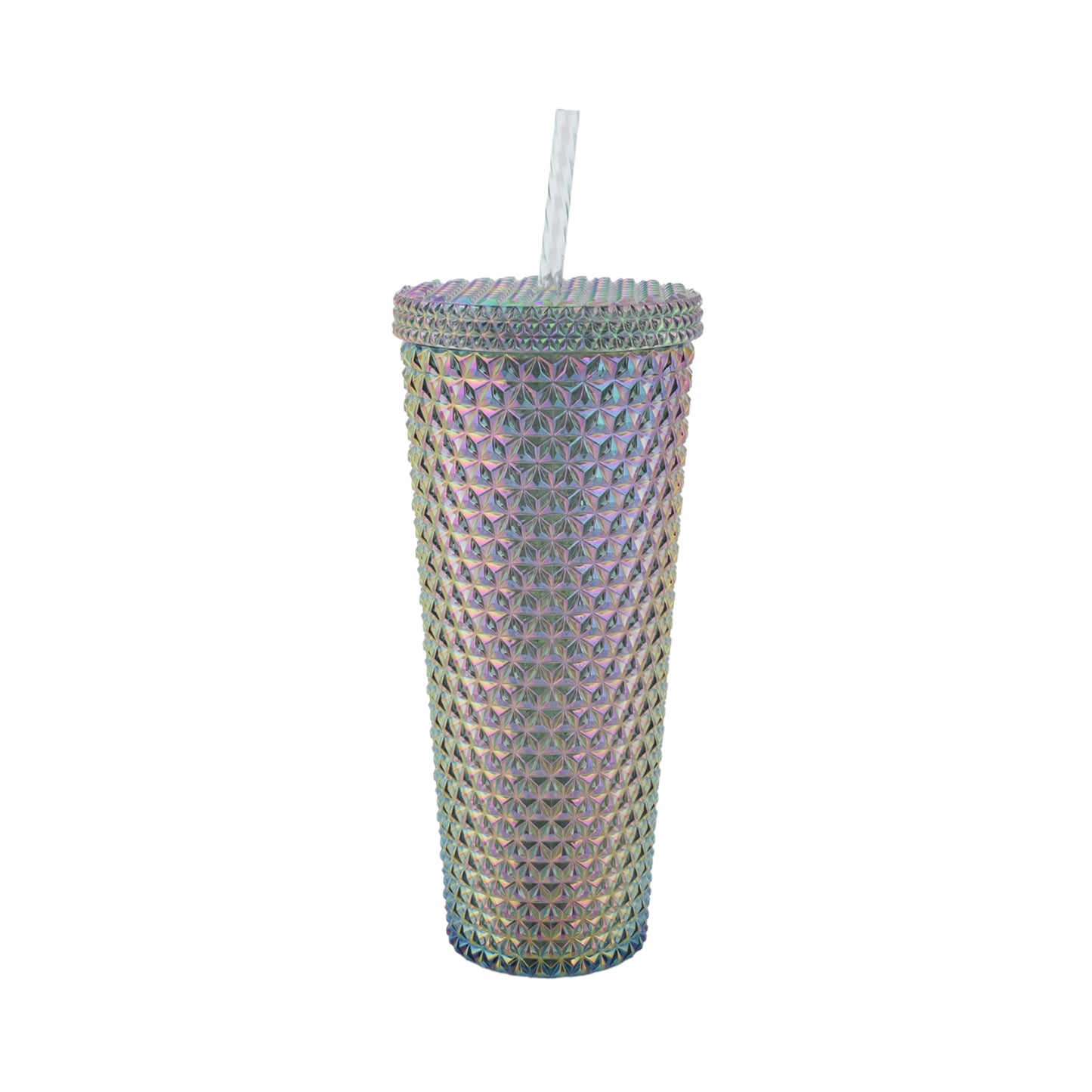Holiday Time 26 Ounce Plastic Iridescent Double Wall Tumbler