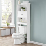 23" W 3-Shelf Bathroom Space Saver, over the Toilet, for Adult or Child Bath Items, White